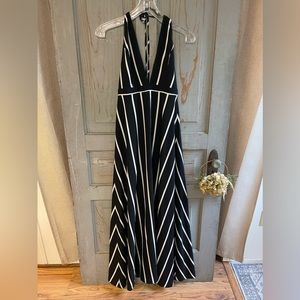 Romeo + Juliet Couture Striped Halter Maxi Dress